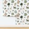 Forest Watercolor Nature Deer Woodland Baby Rabbit Bunny Bear Kids Spring Custom Removable Wallpaper by Spoonflower Peel & Stick Wallpaper 2FT Wide
